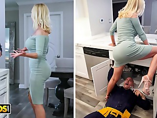 Plumber, Blonde, Cougar, Big ass, Big cock, Blowjob, Fucking, Milf, Bangbros, Booty, Hardcore, Piercing