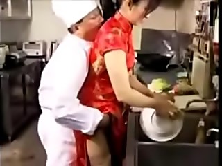 Kitchen, Asian, Japanese, Busty asian